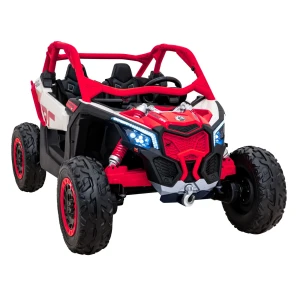 Buggy na akumulator Maverick Turbo Speed RR dla dzieci 2-osobowy 24v 4x200W Czerwony