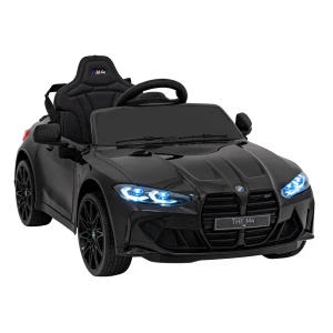 Elektryczne BMW M4 12V Czarny - Auto dla Dzieci z Pilotem, Kołami EVA i Muzyką