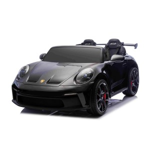 Pojazd Dla Dzieci Porsche 911 GT3 Czarny  - Podwójne Siedzenie, Koła EVA, Światła LED, Audio