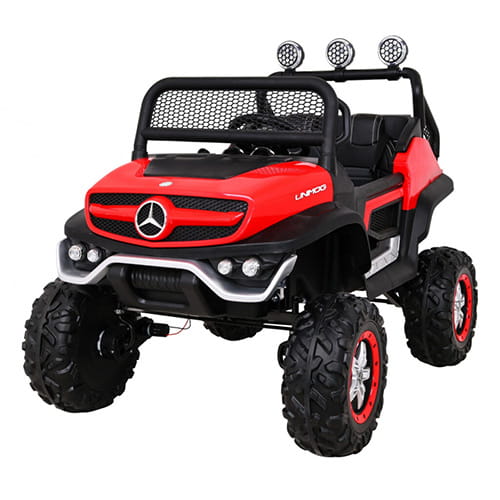 Buggy na akumulator Mercedes Benz Unimog Lift Czerwony 4x4 Wolny start