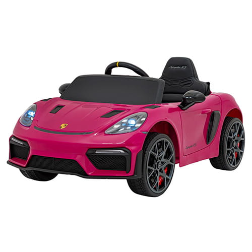 Porsche 718 Różowy Lakierowany pojazd dla dzieci, Wolny Start, LED, MP3, Koła EVA
