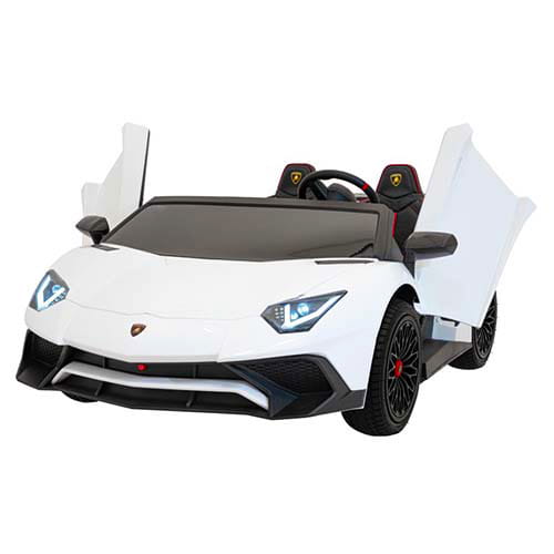 Elektryczne Lamborghini Aventador SV Biały - 24V, Silnik Bezszczotkowy, 2 Fotele, Audio!