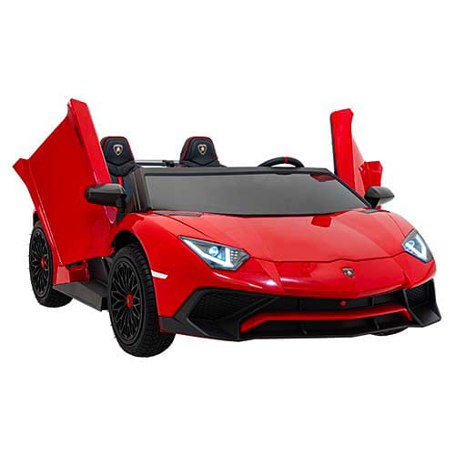 Elektryczne Lamborghini Aventador SV Czerwony - 24V, Silnik Bezszczotkowy, 2 Fotele, Audio!