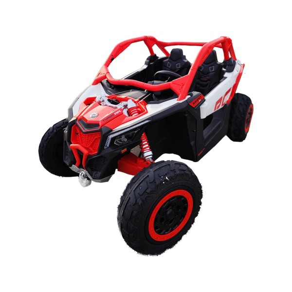 Buggy Maverick Turbo RR Czerwony -  Pompowane Koła, 24V, 2x280W Bezszczotkowe, do 15 km/h