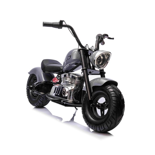 Motorek Chopper Warrior Czarny 36V - Mocny Silnik 350W, Pompowane Koła, LED