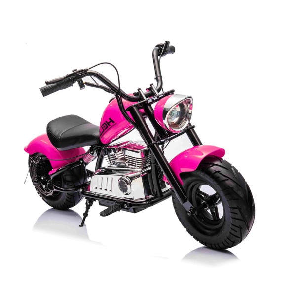 Motorek Chopper Warrior Różowy 36V - Mocny Silnik 350W, Pompowane Koła, LED