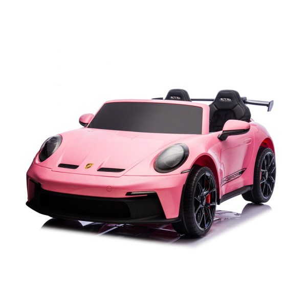 Pojazd Dla Dzieci Porsche 911 GT3 Różowy- Podwójne Siedzenie, Koła EVA, Światła LED, Audio