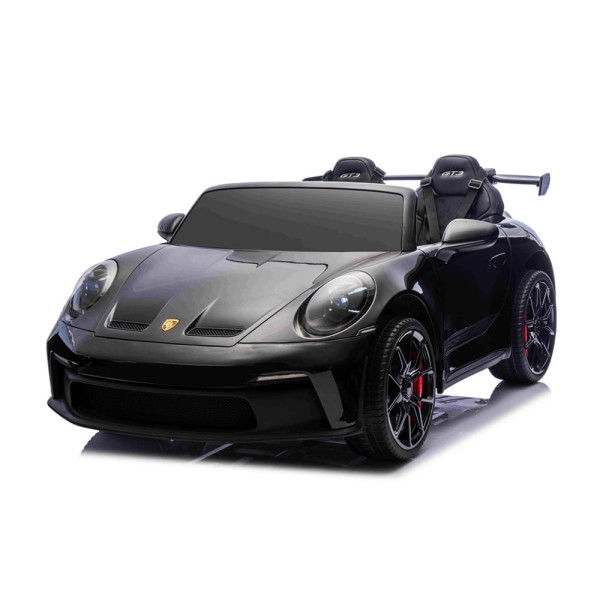 Pojazd Dla Dzieci Porsche 911 GT3 Czarny  - Podwójne Siedzenie, Koła EVA, Światła LED, Audio