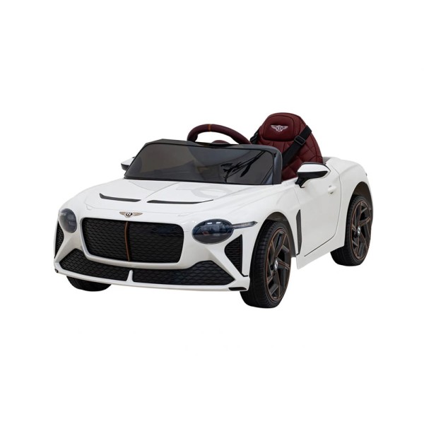 Autko Bentley Bacalar na akumulator dla dzieci Biały + Koła EVA + Wolny Start + Pilot