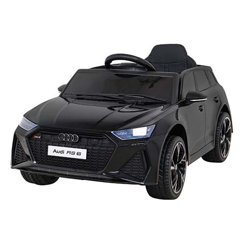  Elektryczny Samochód dla dzieci Audi RS 6 Miękkie Koła + Wolny Start +  LED + Pilot Czarny