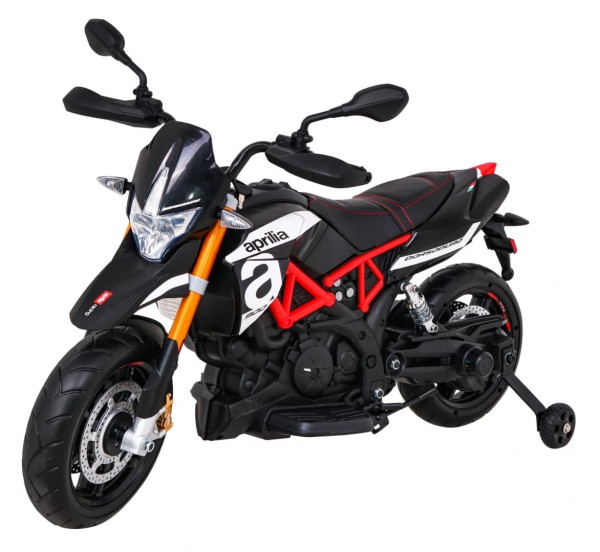 Motor dla dzieci Aprilia Czarny  na akumulator 
