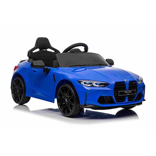 Elektryczne BMW M4 12V Niebieski - Auto dla Dzieci z Pilotem, Kołami EVA i Muzyką