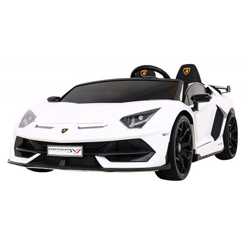 Lamborghini SVJ DRIFT Biały - Sportowy Pojazd dla 2 Dzieci z Funkcją Driftu