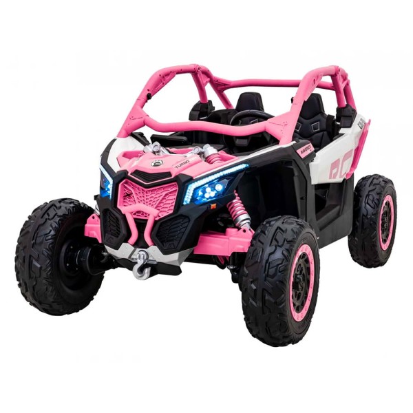 Buggy na akumulator Maverick Turbo Speed RR dla dzieci 2-osobowy 24v 4x200W Różowy