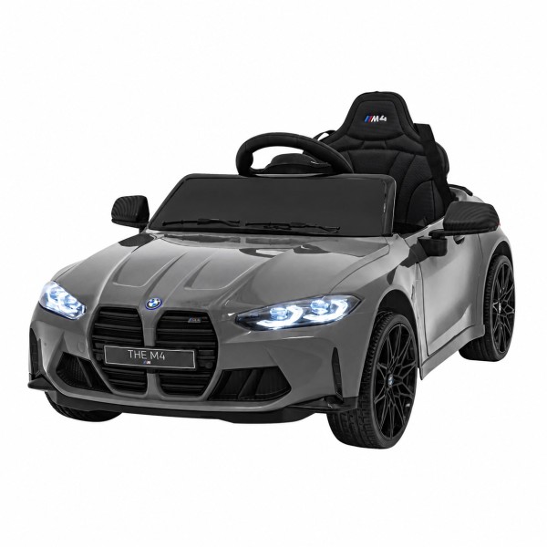 Elektryczne BMW M4 12V/7ah Szary Lakierowany - Auto dla Dzieci z Pilotem, Kołami EVA i Muzyką