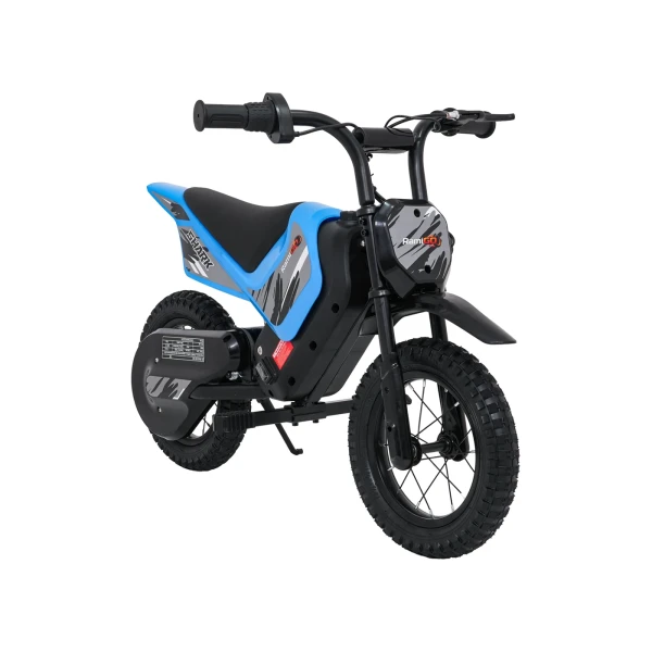 SHARK Niebieski - Elektryczny Motor Terenowy dla Dzieci z Silnikiem 150W i Pompowane koła 15 km/h