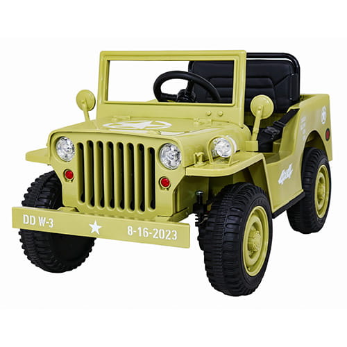 Auto na akumulator Willys 4x4 Wojskowe  Pilot + Wolny Start + MP3 + LED
