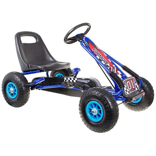 Gokart Air Niebieski dla dzieci na pedały Koła pompowane