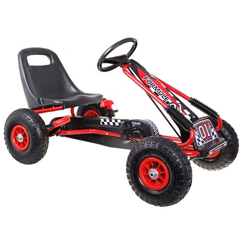 Gokart Air Czerwony dla dzieci na pedały Koła pompowane 