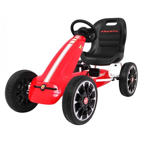 Gokart Abarth Czerwony dla dzieci na pedały Koła Piankowe