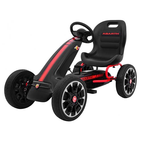 Gokart Abarth Czarny  dla dzieci na pedały Koła Piankowe